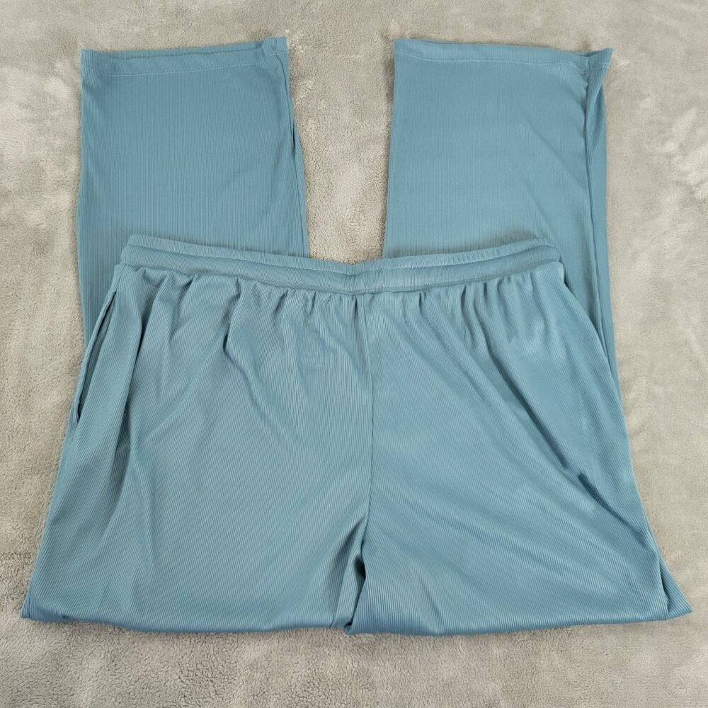 Live 2 Lounge XL Womens Blue Sleep Pants Slinky Pull On Drawstring Lounge BLU26E - Picture 3 of 6